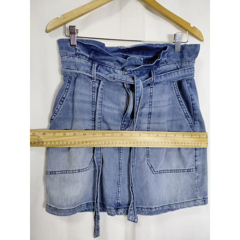 Free People Blue Mini Denim Casual Skirt Women Size 8